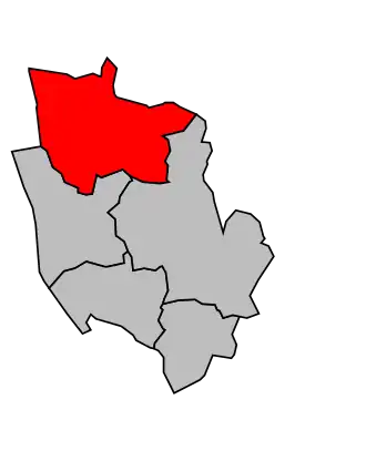 Kanton na mapě arrondissementu Blaye