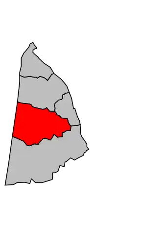 Kanton na mapě arrondissementu Lesparre-Médoc