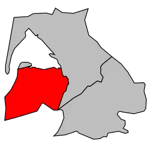 Kanton na mapě arrondissementu Arcachon