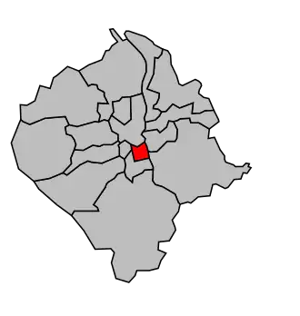 Kanton na mapě arrondissementu Bordeaux