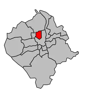 Kanton na mapě arrondissementu Bordeaux