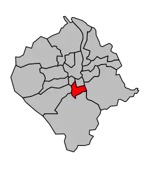 Kanton na mapě arrondissementu Bordeaux