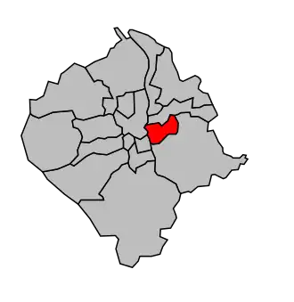 Kanton na mapě arrondissementu Bordeaux