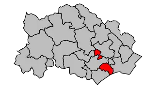Kanton na mapě arrondissementu Béziers