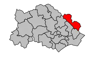 Kanton na mapě arrondissementu Béziers