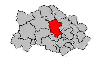 Kanton na mapě arrondissementu Béziers