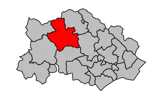 Kanton na mapě arrondissementu Béziers