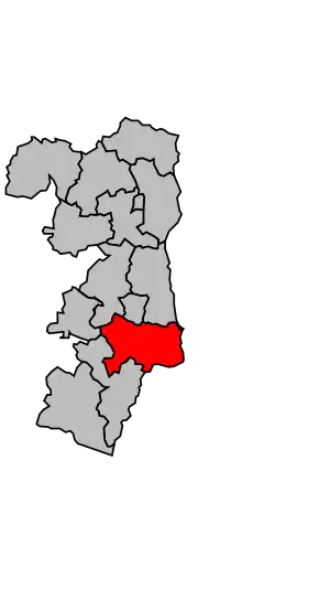 Kanton na mapě arrondissementu Fougères-Vitré