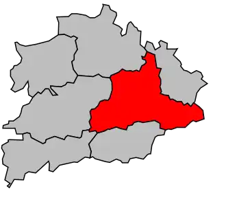 Kanton na mapě arrondissementu Redon