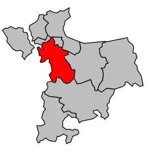 Kanton na mapě arrondissementu Saint-Malo