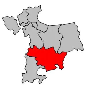 Kanton na mapě arrondissementu Saint-Malo