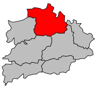 Kanton na mapě arrondissementu Redon