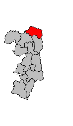 Kanton na mapě arrondissementu Fougères-Vitré