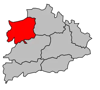 Kanton na mapě arrondissementu Redon