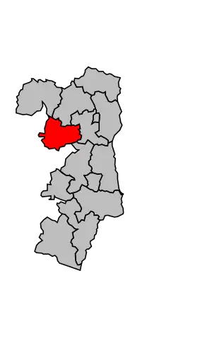 Kanton na mapě arrondissementu Fougères-Vitré