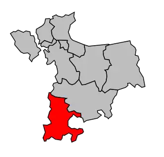 Kanton na mapě arrondissementu Saint-Malo