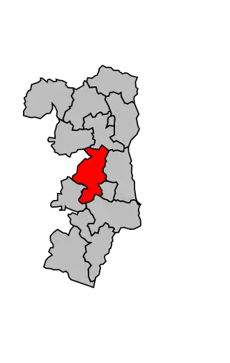 Kanton na mapě arrondissementu Fougères-Vitré