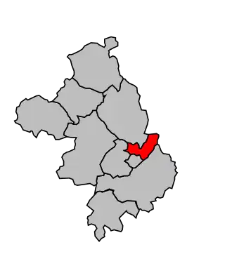 Kanton na mapě arrondissementu Châteauroux