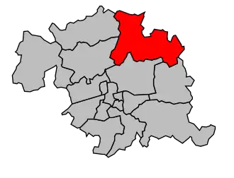 Kanton na mapě arrondissementu Tours