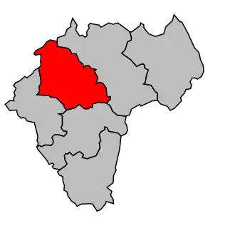 Kanton na mapě arrondissementu Loches