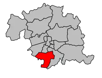 Kanton na mapě arrondissementu Tours