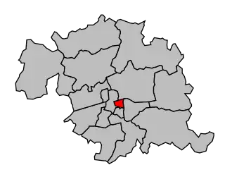 Kanton na mapě arrondissementu Tours