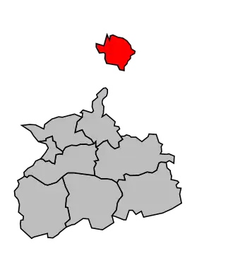 Kanton na mapě arrondissementu Vienne