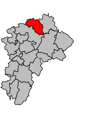 Kanton na mapě arrondissementu Lons-le-Saunier