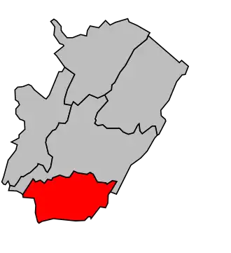 Kanton na mapě arrondissementu Saint-Claude