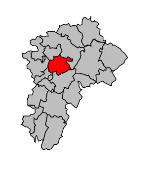 Kanton na mapě arrondissementu Lons-le-Saunier