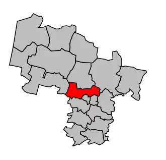 Kanton na mapě arrondissementu Mont-de-Marsan