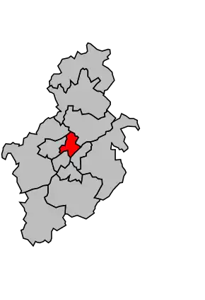 Kanton na mapě arrondissementu Blois