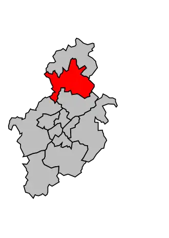 Kanton na mapě arrondissementu Blois