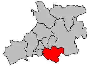 Kanton na mapě arrondissementu Romorantin-Lanthenay