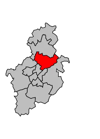 Kanton na mapě arrondissementu Blois