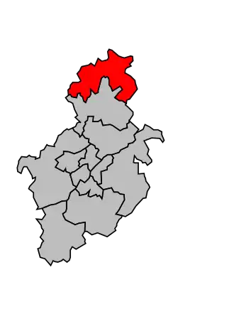 Kanton na mapě arrondissementu Blois