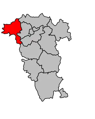 Kanton na mapě arrondissementu Brioude