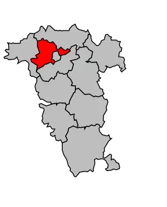 Kanton na mapě arrondissementu Brioude