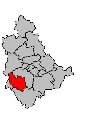 Kanton na mapě arrondissementu Le Puy-en-Velay