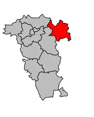 Kanton na mapě arrondissementu Brioude