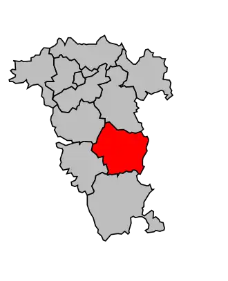 Kanton na mapě arrondissementu Brioude