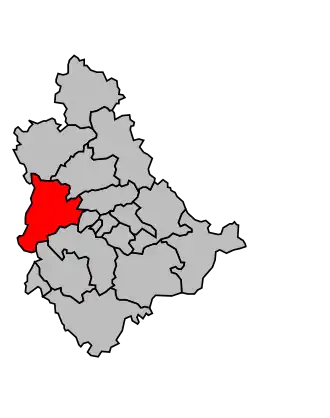 Kanton na mapě arrondissementu Le Puy-en-Velay