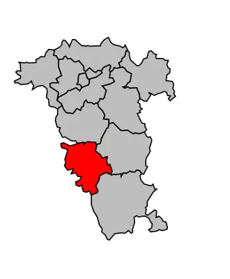 Kanton na mapě arrondissementu Brioude