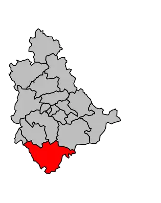 Kanton na mapě arrondissementu Le Puy-en-Velay