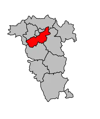 Kanton na mapě arrondissementu Brioude