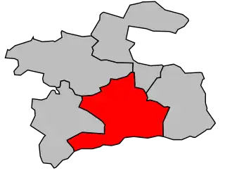 Kanton na mapě arrondissementu Ancenis