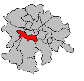Kanton na mapě arrondissementu Nantes