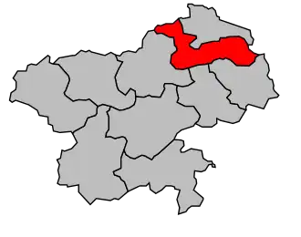 Kanton na mapě arrondissementu Châteaubriant