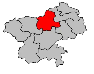 Kanton na mapě arrondissementu Châteaubriant