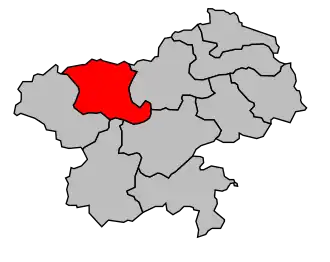 Kanton na mapě arrondissementu Châteaubriant